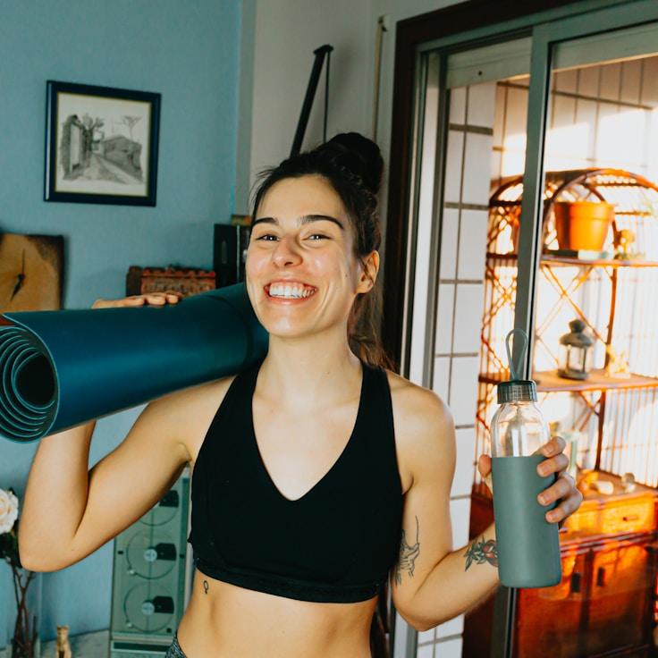 Group fitness class in a modern studio setting